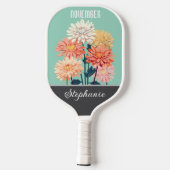 November Blume Individuelle Name Pickleball Schläger (Rückseite)