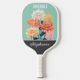 November Blume Individuelle Name Pickleball Schläger