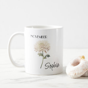 November Blume Personalisiert Kaffeetasse