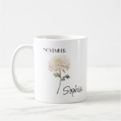 November Blume Personalisiert Kaffeetasse (Links)
