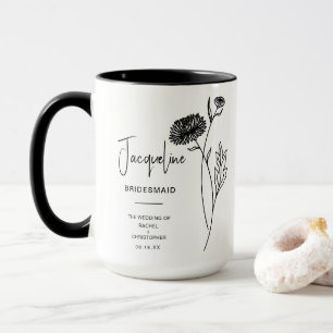 November Bridesmaid Chrysanthemum Birth Blume Tasse
