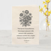 November-Chrysantheme Karte (Gelbe Blume)