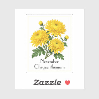November-Chrysanthemen-Blumen-Aufkleber Aufkleber
