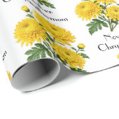 November-Chrysanthemenblüten Geschenkpapier (Rolleneckpunkt)