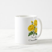 November-Chrysanthemenblüten Kaffeetasse (VorderseiteRechts)