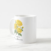 November-Chrysanthemenblüten Kaffeetasse (Vorderseite Links)