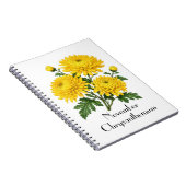 November-Chrysanthemenblüten Notizblock (Rechte Seite)
