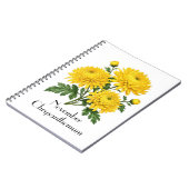 November-Chrysanthemenblüten Notizblock (Linke Seite)