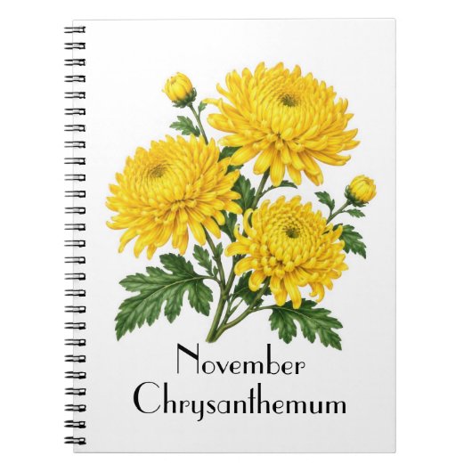 November-Chrysanthemenblüten Notizblock (Vorderseite)