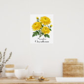 November-Chrysanthemenblüten Poster (Küche)