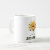 November Chrysanthemum Flower Mug | Coffee Cup Kaffeetasse (Vorderseite Links)