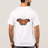 November Citrine Gemstone Monarch Butterfly Design T-Shirt (Rückseite)