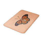 November Citrine Monarch Butterfly Design Badematte (Schrägansicht)