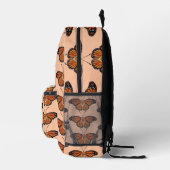 November Citrine Monarch Butterfly Design Bedruckter Rucksack (Rechts)