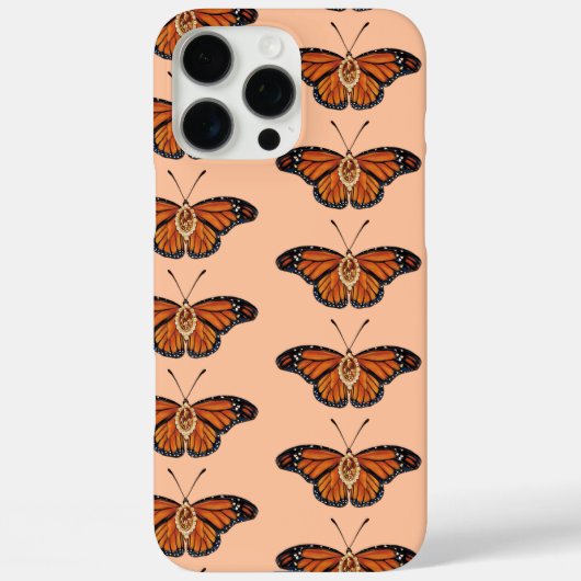 November Citrine Monarch Butterfly Design Case-Mate iPhone Hülle (Rückseite)