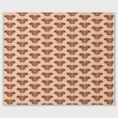 November Citrine Monarch Butterfly Design Geschenkpapier (Flach)