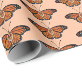 November Citrine Monarch Butterfly Design Geschenkpapier (Rolleneckpunkt)