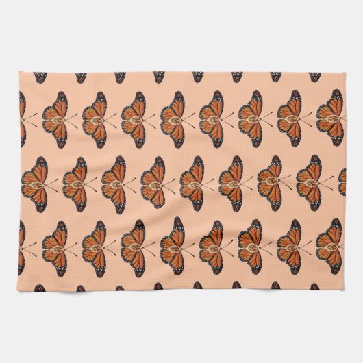 November Citrine Monarch Butterfly Design Geschirrtuch (Horizontal)