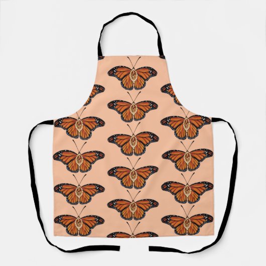 November Citrine Monarch Butterfly Design Schürze (Vorderseite)