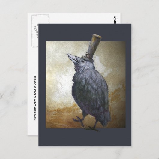 November Crow Postcard Postkarte (Vorne/Hinten)