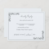 "November Elegance" Anpassbare Hochzeitsszenario R Einladung (Vorne/Hinten)