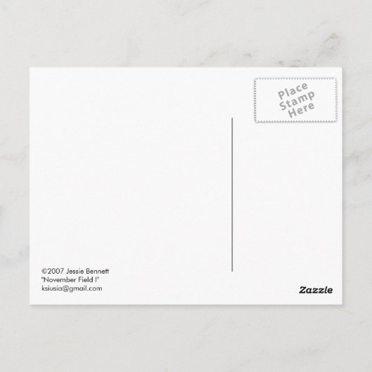 November Feld I Postkarte (Rückseite)