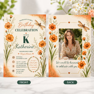 November-Geburtsblume Chrysantheme Geburtstag Einladung