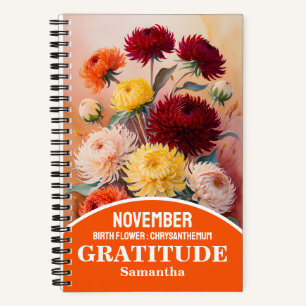 November Geburtsmonat Blume Christlich Journal Notizblock