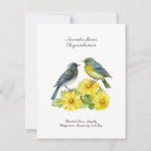 November Geburtsmonat Blume Chrysanthemum Birds (Vorderseite)