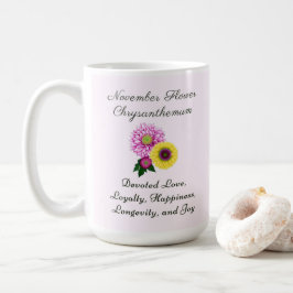 November Geburtsmonat Blume Chrysanthemum Kaffeetasse