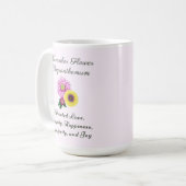 November Geburtsmonat Blume Chrysanthemum Kaffeetasse (Vorderseite Links)