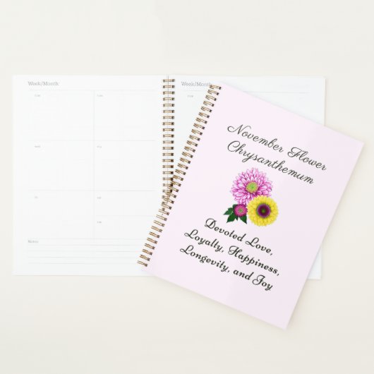 November Geburtsmonat Blume Chrysanthemum Planer (Anzeige)