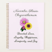November Geburtsmonat Blume Chrysanthemum Planer (Vorderseite)