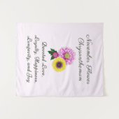 November Geburtsmonat Blume Chrysanthemum Wandteppich (Vorderseite (Horizontal))