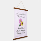 November Geburtsmonat Blume Chrysanthemum Wandteppich Mit Holzrahmen (Gewinkelt)