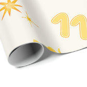 November Geburtsstein & Blume | Citrin & Chrysanth Geschenkpapier (Rolleneckpunkt)
