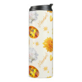 November Geburtsstein & Blume | Citrin & Chrysanth Thermosbecher (Nach links gedreht)