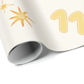 November Geburtsstein & Blume | Wasserfarbe Geschenkpapier (Rolleneckpunkt)