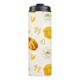 November Geburtsstein & Blume | Wasserfarbe Thermosbecher