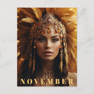 *~* NOVEMBER Geburtsstein Golden Topas AP53 Postkarte
