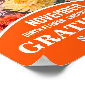 November Geburtstag Blume Christliche Mauer Kunst Poster (Ecke)