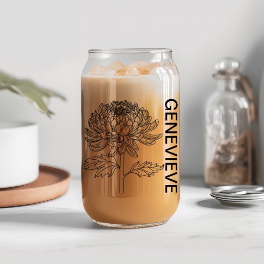 November Geburtstag Blume Chrysanthem mit Individu Dosenglas