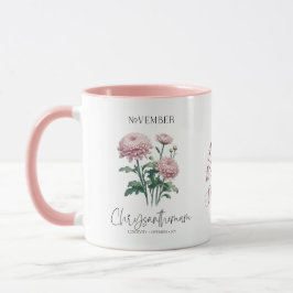 November Geburtstag Blume Chrysanthemum Geschenk Tasse