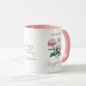 November Geburtstag Blume Chrysanthemum Geschenk Tasse (VorderseiteRechts)