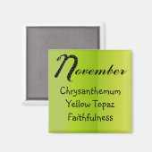 November Geburtstag Magnet (Vorderseite/Rückseite)