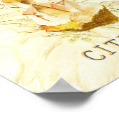 November Geburtstagsfeier Blume und Birthstone Poster (Ecke)