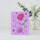 November Geburtstagskarte (Chrysanthemum) Feiertagskarte (Stehend Vorderseite)