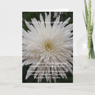 November Geburtstagskarte Karte