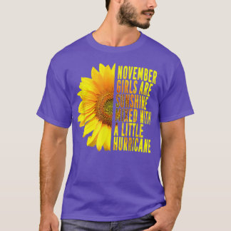 November Girls Sunshine Mied Hurricane Sonnenblume T-Shirt