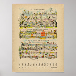 November Glückwünsche Kalender 2022 Poster